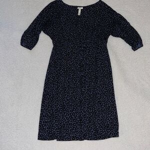 Soma blue black tie waist dress medium